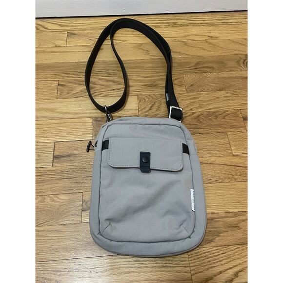 Travelon Origin Sustainable Anti-Theft Slim Crossbody Bag Driftwood Gray NWOT‎ - Picture 1 of 10
